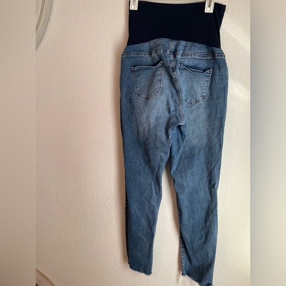S.O.N.G maternity denim distressed denim jeans size XL - Picture 2 of 6